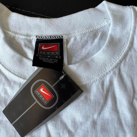 White and red vintage NWT Nike center swoosh Nebraska shirt - Picture 2 of 4